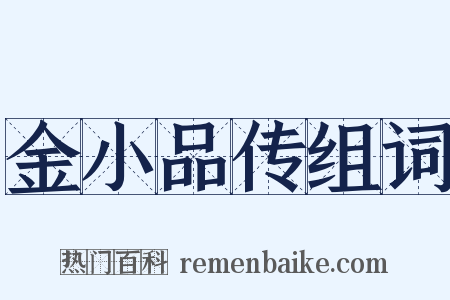 金小品传组词是什么意思的图片